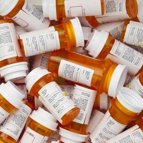 Pile of pill bottles